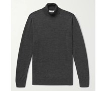 Schmal geschnittener Rollkragenpullover aus Merinowolle