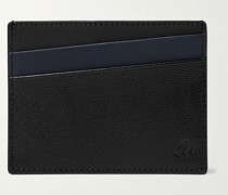Colour-Block Pebble-Grain Leather Cardholder