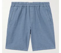 Gerade geschnittene Shorts aus einer Leinen-Baumwollmischung