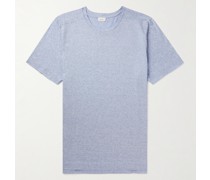 T-Shirt aus Jersey aus einer Baumwoll-Leinenmischung in Space-Dye-Färbung