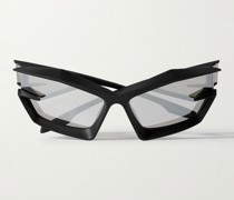 Injected Sonnenbrille mit Cat-Eye-Rahmen aus Nylon