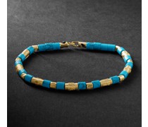 Gold Turquoise Beaded Bracelet