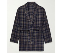 Karierter Cardigan aus Wolle