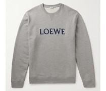 Sweatshirt aus Baumwoll-Jersey mit Logostickerei