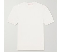 Gaulin Pointelle-Knit Organic Cotton and Silk-Blend T-Shirt
