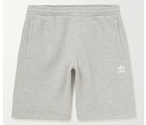Straight-Leg Logo-Embroidered Cotton-Blend Jersey Shorts