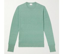 Striped Cotton and Cashmere-Blend Jersey Sweatshirt