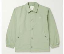 Jacke aus Baumwoll-Nylonmischung mit Logostickerei