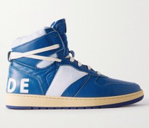 Rhecess High-Top-Sneakers aus Leder mit Logoapplikation