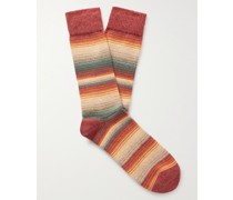 Sarape gestreifte Stricksocken