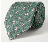 Osterley Krawatte aus Seide mit Blumendruck, 8 cm