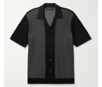 Harvey Hemd aus Jacquard-Strick aus einer Baumwollmischung mit Reverskragen