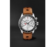 Jaguar C-Type Automatic Chronograph 43mm Stainless Steel and Leather Watch, Ref. No. C-TYPE-SS-R-S