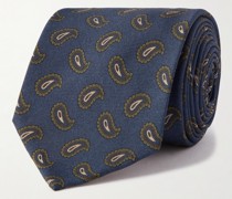 Krawatte aus Seiden-Twill mit Paisley-Print, 8 cm