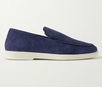 Miguel Loafers aus Veloursleder mit Lederbesatz