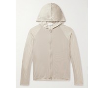 5.0+ Right Kapuzenjacke aus Lyocell mit Mesh-Einsätzen und Reißverschluss