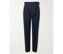 Manny schmal zulaufende Hose aus Wollflanell