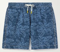 Gerade geschnittene mittellange Badeshorts mit Print