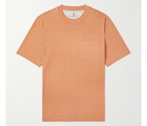 T-Shirt aus Jersey aus einer Leinen-Baumwollmischung