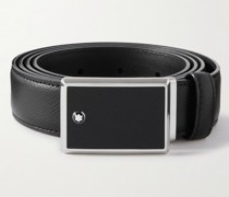 3cm Cross-Grain Leather Belt