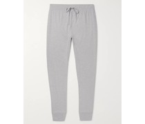Schmal geschnittene und schmaler zulaufende Pyjama-Hose aus Pima-Baumwoll-Jersey