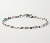 Ananda Armband mit Zierperlen aus Silber und Türkis
