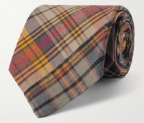 Patchwork-Krawatte aus karierter Baumwolle, 8,5 cm