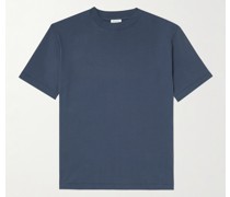 Brushed Cotton-Jersey Mock-Neck T-Shirt