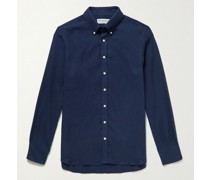Button-Down Collar Brushed Cotton-Twill Shirt