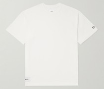 T-Shirt aus Jersey aus einer Baumwollmischung mit Logostickerei und Applikation