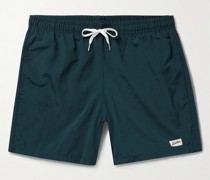 Straight-Leg Mid-Length Recycled Swim Shorts
