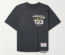 T-Shirt aus Baumwoll-Jersey mit Logoapplikation und Print