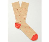 Polka-Dot Fil d'Ecosse Cotton-Blend Socks