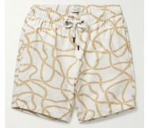 Charles Straight-Leg Long-Length Printed Swim Shorts