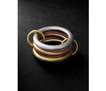 Mercury MX Silver, Rose and Yellow Gold Ring