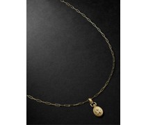 Mini Reverie Crest Gold Diamond Necklace