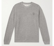 Sweatshirt aus Frottee aus einer Baumwollmischung mit Logostickerei