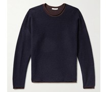 Ebbe Crepe-Trimmed Knitted Sweater