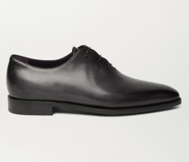 - Oxford-Schuhe aus schwarzem Leder