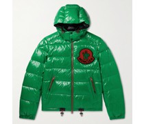 2 Moncler 1952 Haggi Logo-Appliquéd Quilted Recycled Glossed-Shell Hooded Down Jacket