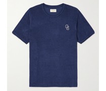 T-Shirt aus Frottee aus einer Baumwollmischung mit Logostickerei