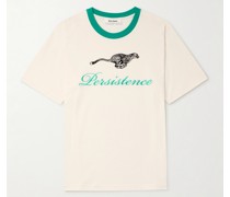 Resilience T-Shirt aus Biobaumwoll-Jersey mit Flockdruck und Stickerei