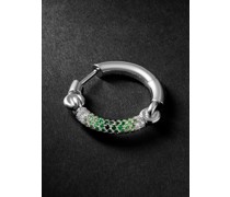 The Equinox Mono-Ohrring aus Gold mit Tsavoriten und Diamanten