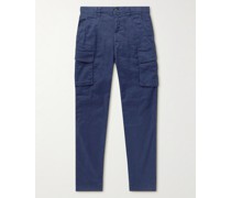 Tapered Linen and Cotton-Blend Drill Cargo Trousers