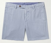 Slim-Fit Garment-Dyed Cotton-Twill Shorts