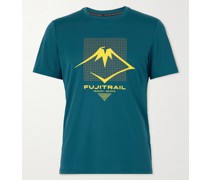 Fujitrail T-Shirt aus recyceltem Jersey mit Logoprint