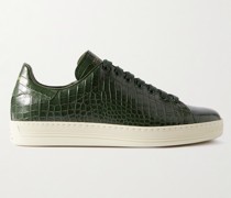 Warwick Sneakers aus Lackleder mit Krokodileffekt
