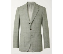 Conrad Slim-Fit Checked Wool Suit Jacket