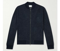 Striped Brushed Wool-Jersey Jacket