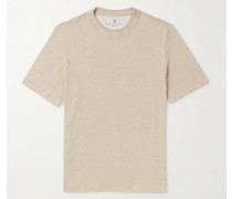 T-Shirt aus Flammgarn-Jersey aus einer Leinen-Baumwollmischung